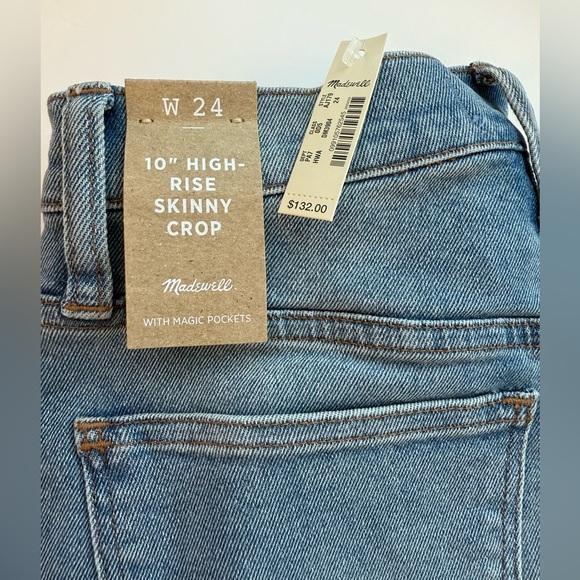 NWT Madewell 10” High Rise Skinny Crop size 24 - Picture 4 of 15